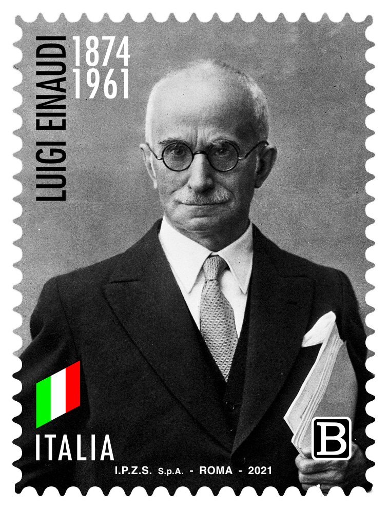 Comunicato - Francobollo commemorativo di Luigi Einaudi, nel 60°  anniversario della scomparsa