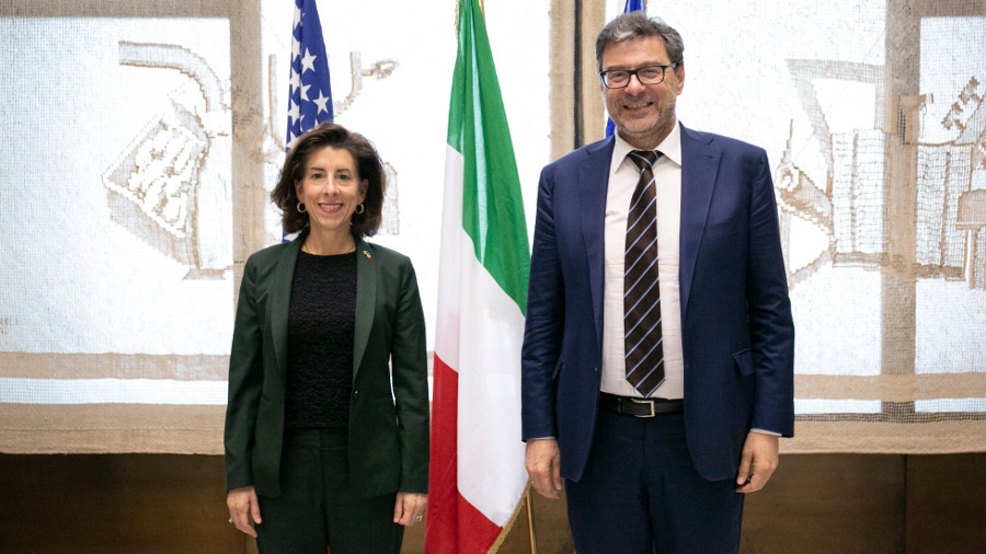 Italia - Usa. Giorgetti incontra il Segretario al Commercio Raimondo